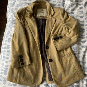 Anthropologie Cartonnier mustard blazer